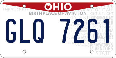 OH license plate GLQ7261