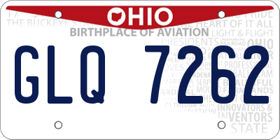 OH license plate GLQ7262
