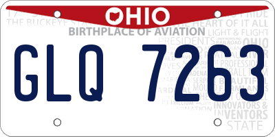 OH license plate GLQ7263