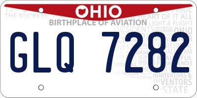 OH license plate GLQ7282