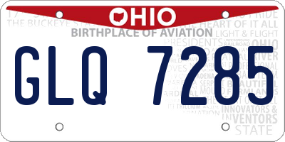 OH license plate GLQ7285