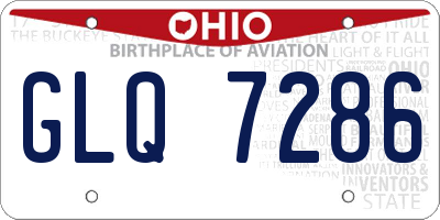 OH license plate GLQ7286