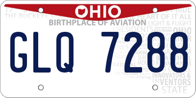 OH license plate GLQ7288