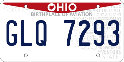OH license plate GLQ7293