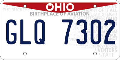 OH license plate GLQ7302