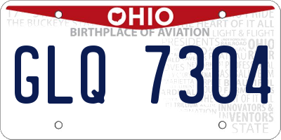 OH license plate GLQ7304