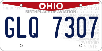 OH license plate GLQ7307