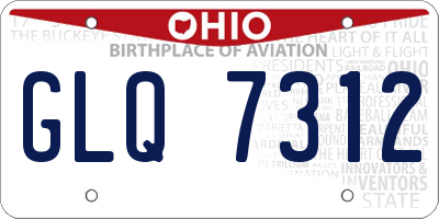 OH license plate GLQ7312