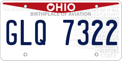 OH license plate GLQ7322