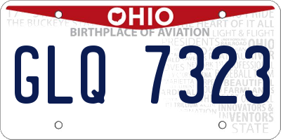 OH license plate GLQ7323
