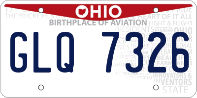 OH license plate GLQ7326