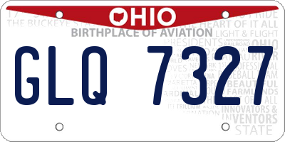 OH license plate GLQ7327