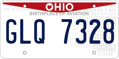 OH license plate GLQ7328