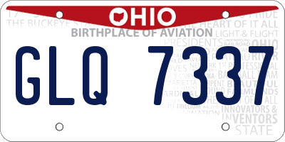 OH license plate GLQ7337