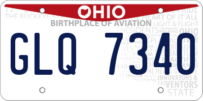 OH license plate GLQ7340