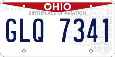 OH license plate GLQ7341