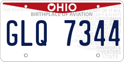 OH license plate GLQ7344