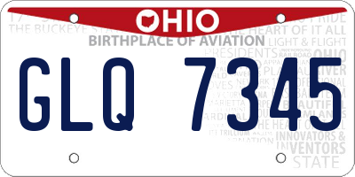 OH license plate GLQ7345