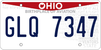 OH license plate GLQ7347