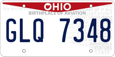 OH license plate GLQ7348