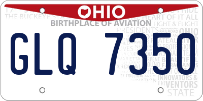 OH license plate GLQ7350