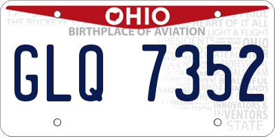 OH license plate GLQ7352