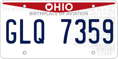 OH license plate GLQ7359