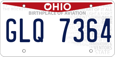 OH license plate GLQ7364