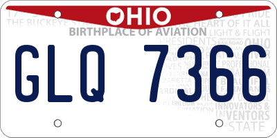OH license plate GLQ7366