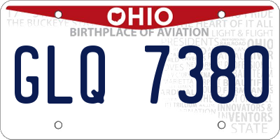 OH license plate GLQ7380