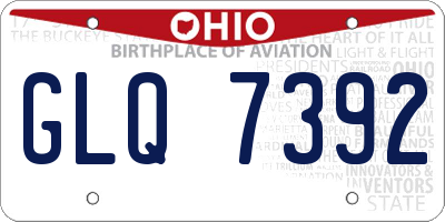 OH license plate GLQ7392