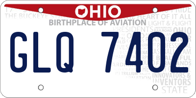 OH license plate GLQ7402