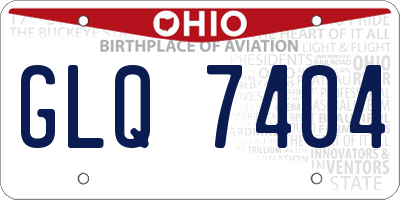 OH license plate GLQ7404