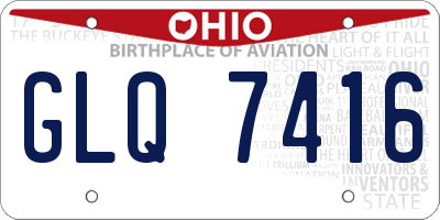 OH license plate GLQ7416
