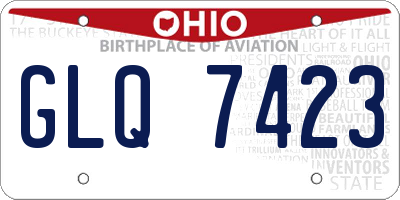 OH license plate GLQ7423