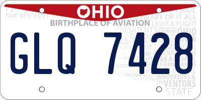 OH license plate GLQ7428