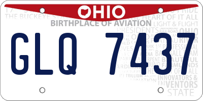 OH license plate GLQ7437