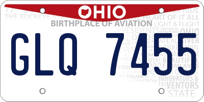 OH license plate GLQ7455