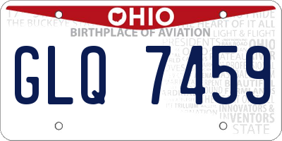 OH license plate GLQ7459