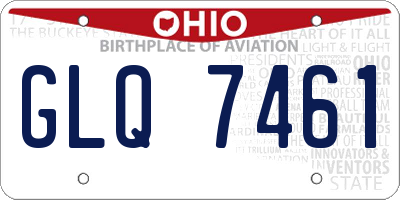 OH license plate GLQ7461