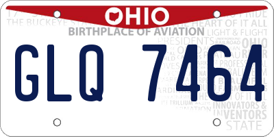 OH license plate GLQ7464