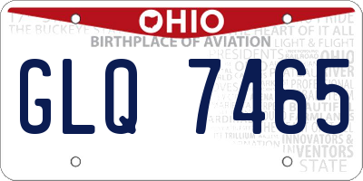 OH license plate GLQ7465