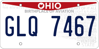 OH license plate GLQ7467