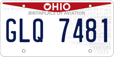 OH license plate GLQ7481