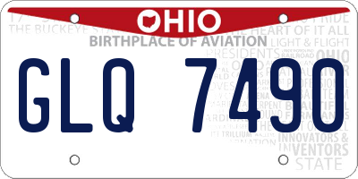 OH license plate GLQ7490