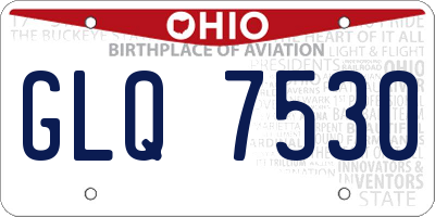 OH license plate GLQ7530
