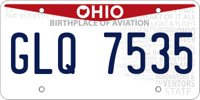 OH license plate GLQ7535