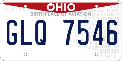 OH license plate GLQ7546