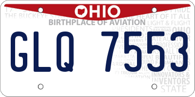 OH license plate GLQ7553
