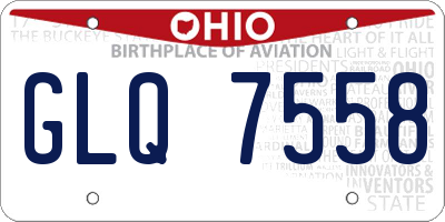 OH license plate GLQ7558